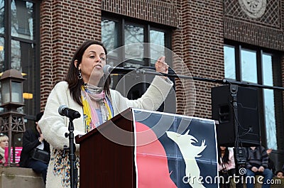 Women`s March Ann Arbor 2017 Editorial Stock Photo